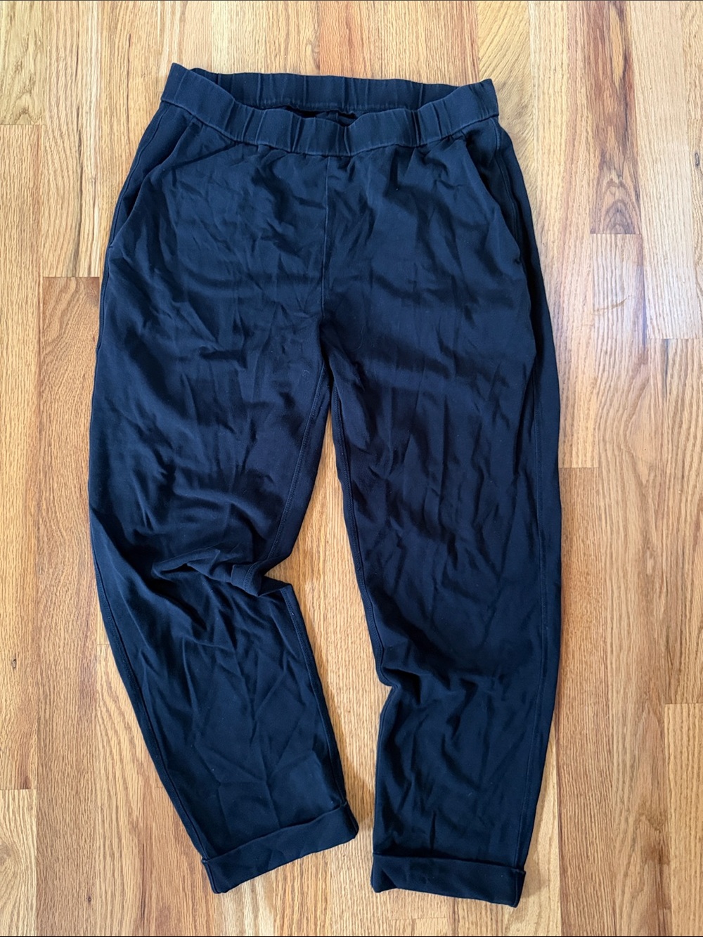 Eileen Fisher Black Tapered Jogger Pants
